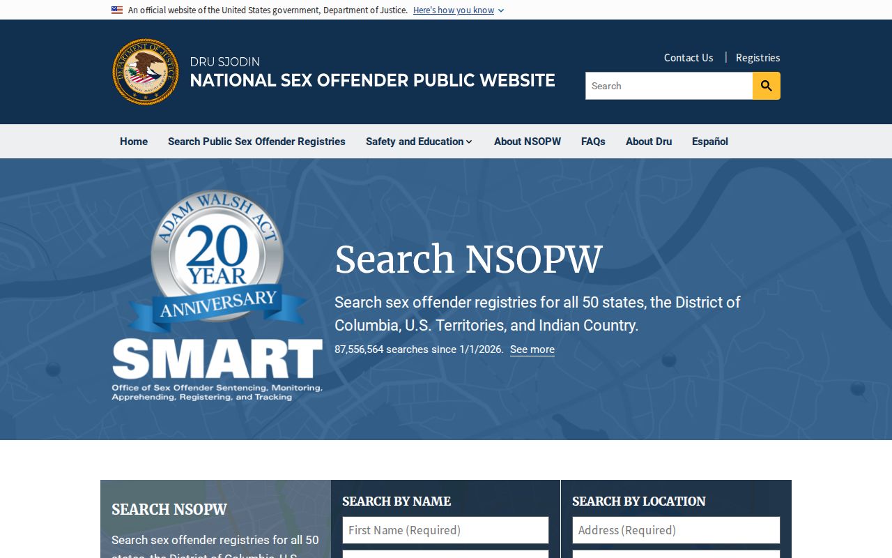 NSOPW national layer for a Carroll County sex offender registry search